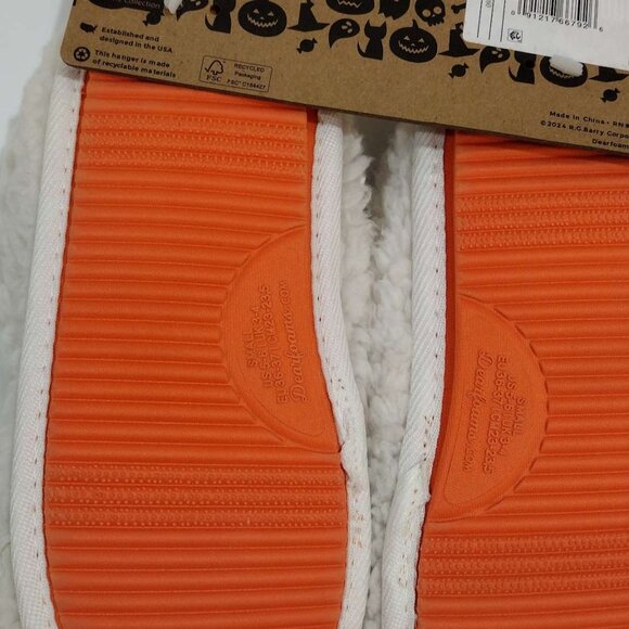 Dluxe By Dearfoams Women's Pumpkin Slide Slippers Cream - SIZE S (5-6) - Picture 9 of 9